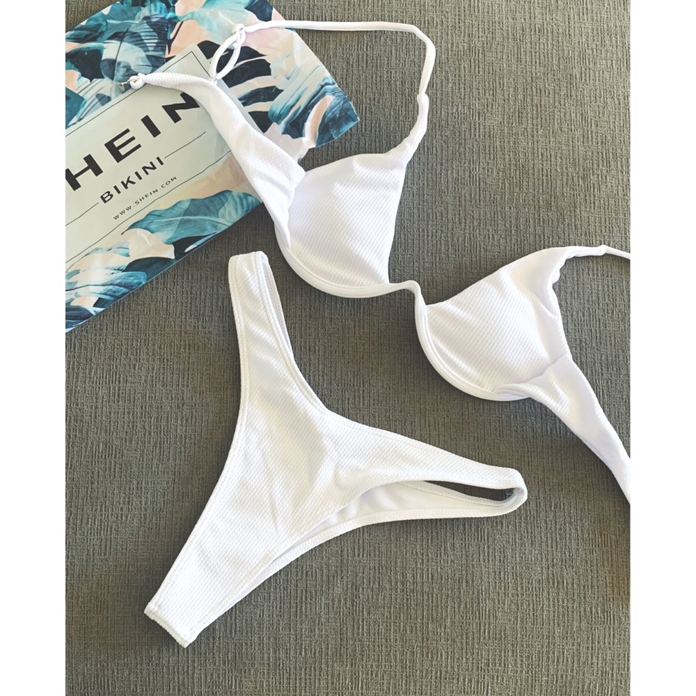 SHEIN white bikini